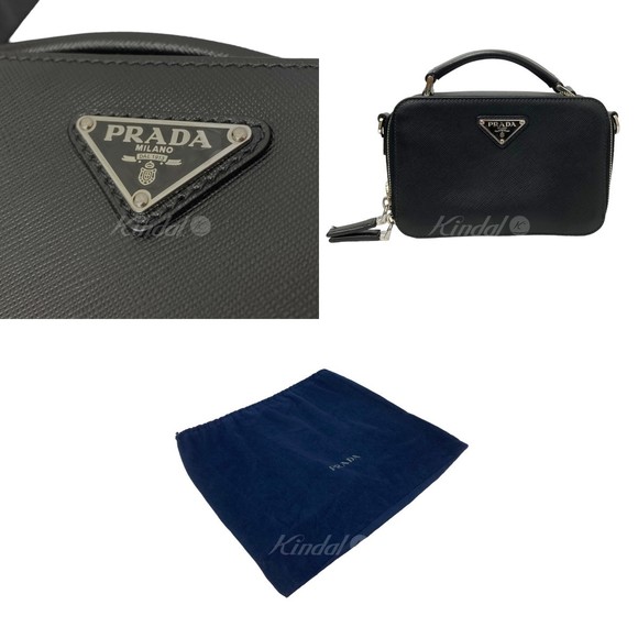 Prada Shoulder Bag Triangular Plate Black - Picture 3 of 9